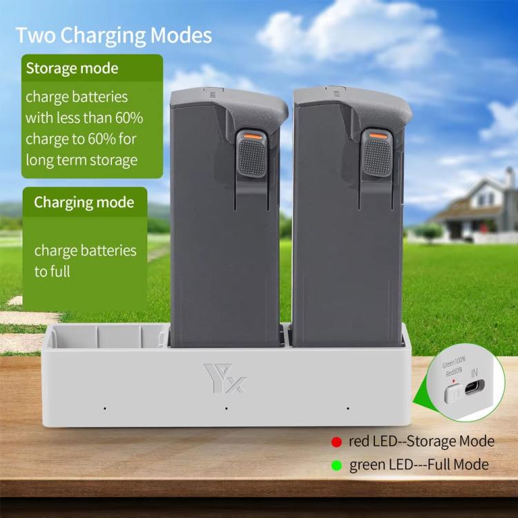 For DJI Avata 2 YX Charger 3-way Charging Butler Supports PD 65W(Silver Gray) - free shipping - PMC Jewellery - Order now!