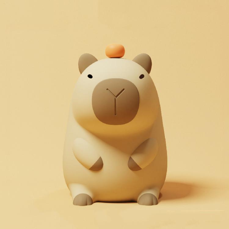 Cute Cartoon Guinea Pig Night Light Ornaments Children Silicone Pat Light(DS-CPBR-01)