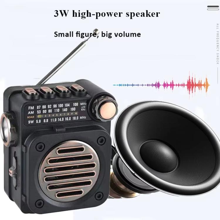 PuXing M8BT Mini Multi-band FM / AM / SW Radio with LED Flashlight - free shipping - PMC Jewellery - Order now!