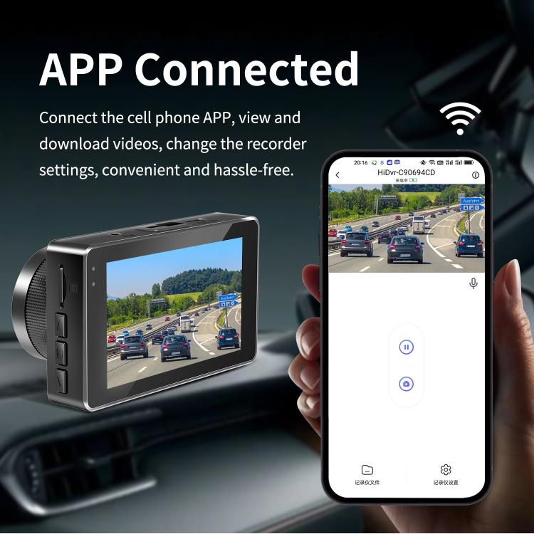 4K+1080P Driving Recorder Dual Front & Rear Recording WIFI Reversing Images(X16) - Car DVRs by PMC Jewellery | Online Shopping South Africa | PMC Jewellery | Buy Now Pay Later Mobicred