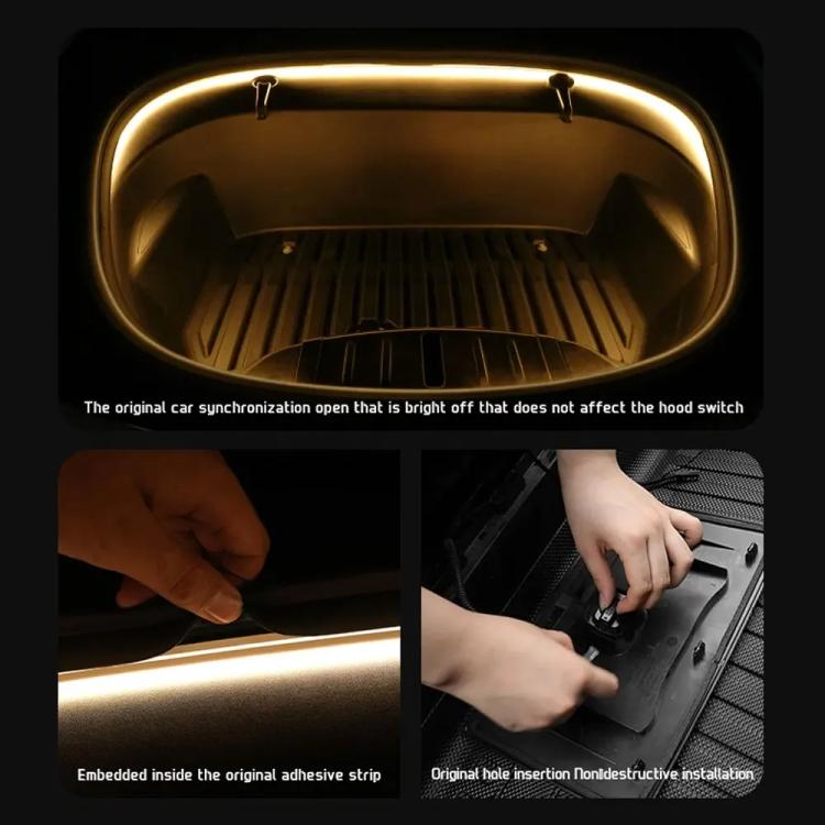 For Tesla Model 3 / Y Front Trunk Atmosphere Decorative Lights Welcome Light Bar(Warm Light) - Atmosphere lights by PMC Jewellery | Online Shopping South Africa | PMC Jewellery | Buy Now Pay Later Mobicred