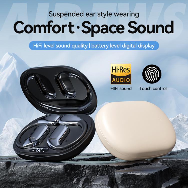 M75 On-Ear AI Intelligent Translation Language Conference Recording Wireless Digital Display Bluetooth Earphone(Skin Color) - by PMC Jewellery | Online Shopping South Africa | PMC Jewellery | Buy Now Pay Later Mobicred