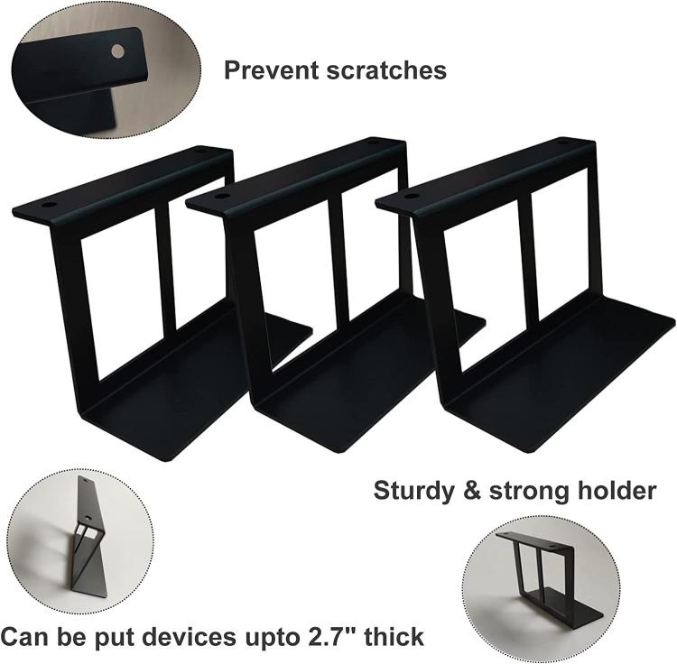 Under Desk Laptop Tablet Mini PC Storage Stand Metal Invisible Tray Rack, Height: 6.8cm - Laptop Stand by PMC Jewellery | Online Shopping South Africa | PMC Jewellery | Buy Now Pay Later Mobicred