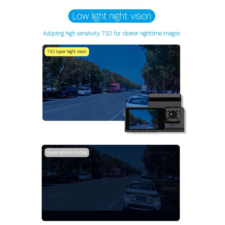 G71 HD 1080P Three-Lens 2.0-Inch Infrared Night Vision Driving Recorder, Spec: WIFI Connection - Car DVRs by PMC Jewellery | Online Shopping South Africa | PMC Jewellery | Buy Now Pay Later Mobicred