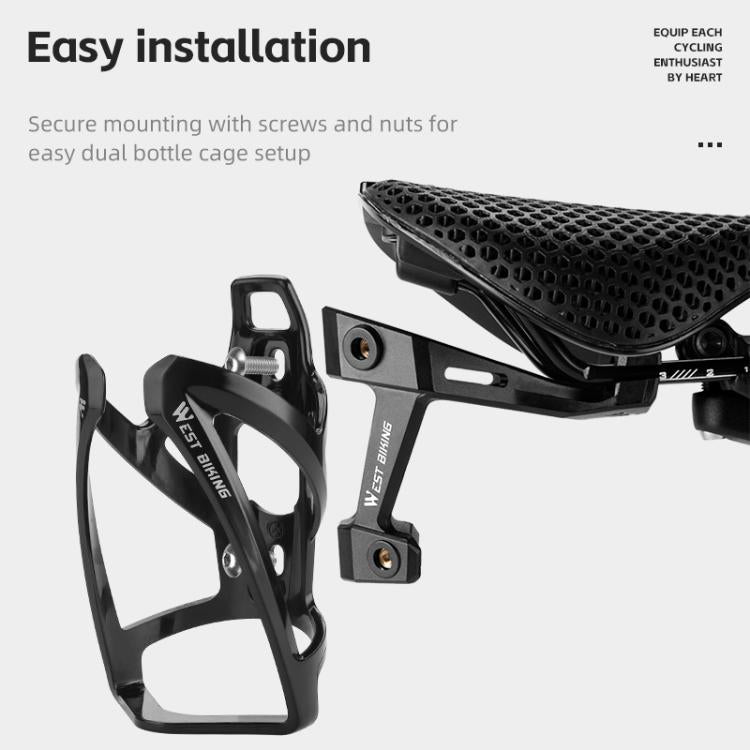 WEST BIKING Bicycle Saddle Adapter Extension Bottle Holder(Black) - free shipping - PMC Jewellery - Order now!