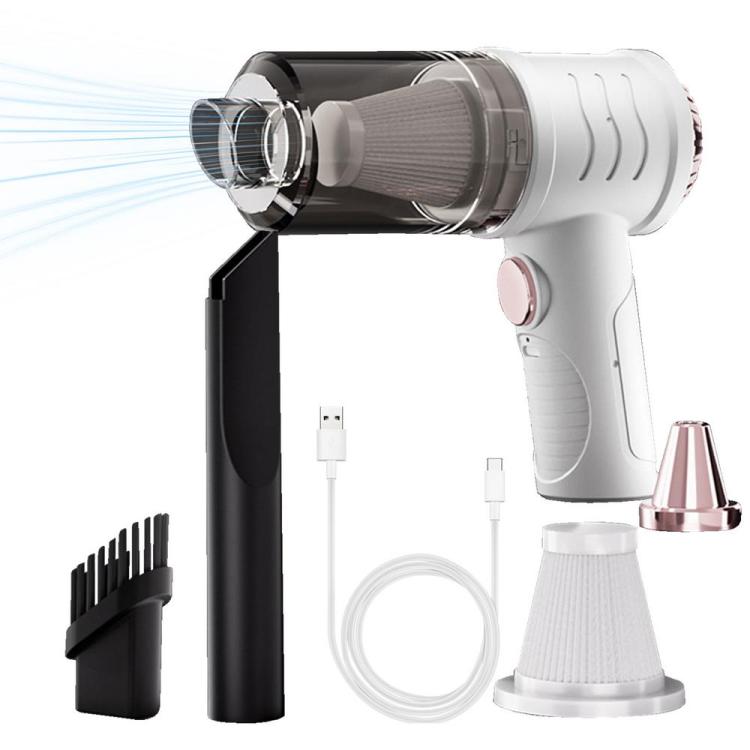 Mini Powerful Car Wireless Vacuum Cleaner Household Handheld Desktop Cleaner(White)