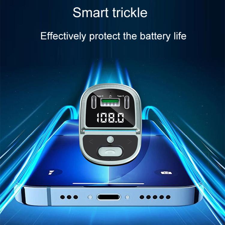 GZ07 Car Voltage Digital Display Fast Charger Vehicle MP3 Bluetooth Player