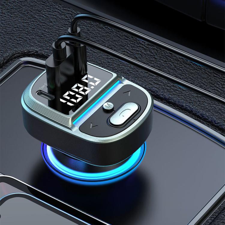 GZ07 Car Voltage Digital Display Fast Charger Vehicle MP3 Bluetooth Player