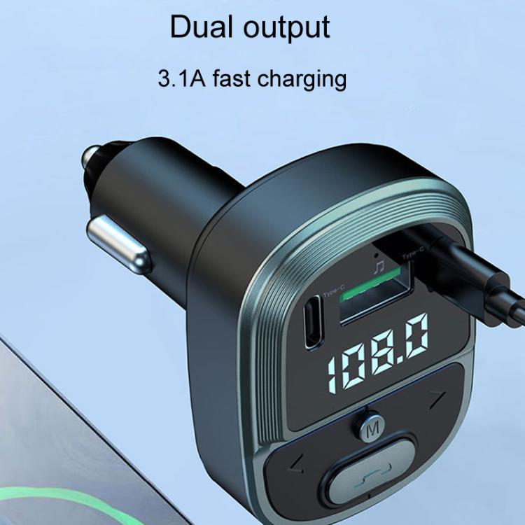 GZ07 Car Voltage Digital Display Fast Charger Vehicle MP3 Bluetooth Player