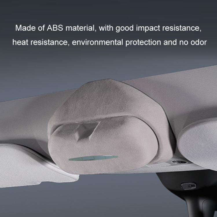 For Tesla Suede Leather Glasses Storage Box, Model: 2024 Model 3 Beige - Sunglasses & Glasses Clips by PMc TechLife | Online Shopping South Africa | PMc TechLife | Buy Now Pay Later Mobicred