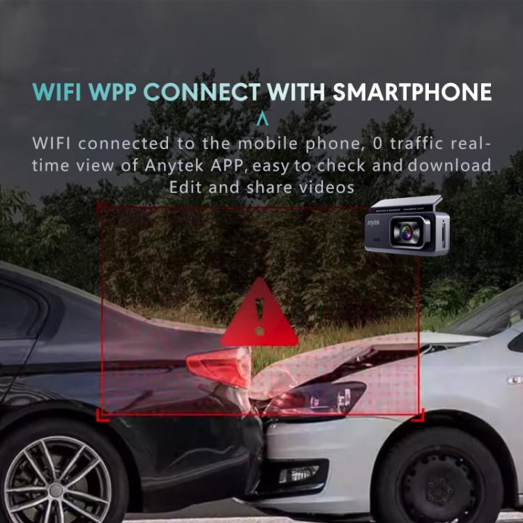 Anytek T1 PRO 3.2 Inch 2K HD Night Vision Car Recorder Hidden Car Camera Front And Rear Dual Recording - free shipping - PMC Jewellery - Order now!