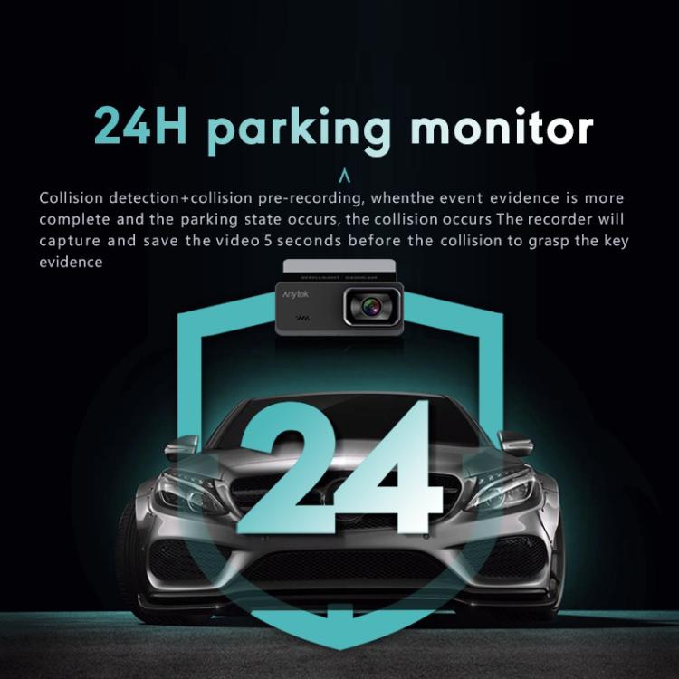 Anytek T1 PRO 3.2 Inch 2K HD Night Vision Car Recorder Hidden Car Camera Front And Rear Dual Recording - free shipping - PMC Jewellery - Order now!