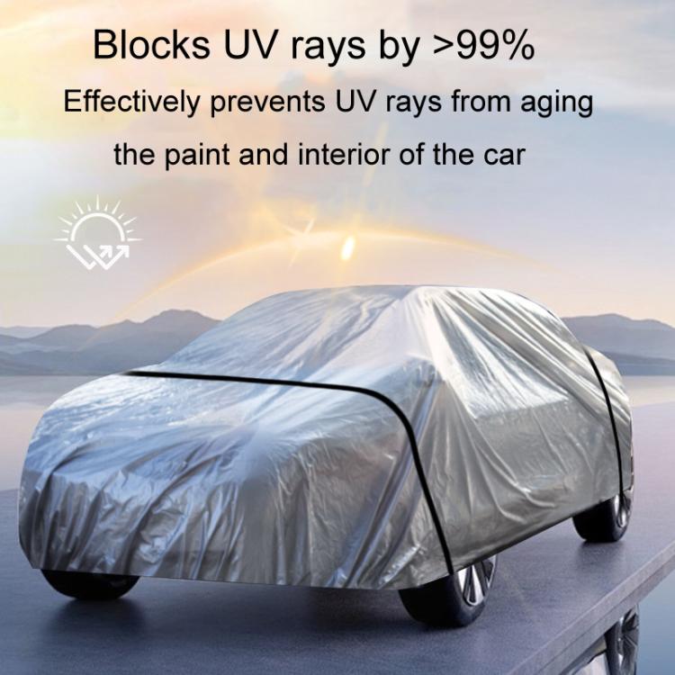 Car PE Film Waterproof And Dustproof Four Seasons Universal Coat Cover, Size: XXL(Silver Gray) - PE Material by PMC Jewellery | Online Shopping South Africa | PMC Jewellery | Buy Now Pay Later Mobicred