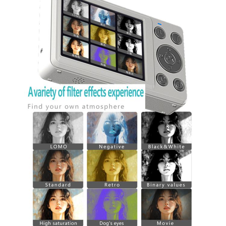 Anytek S7 4K HD Digital Camera Self-Timer Travel Camera Student Kids Card Camera(Black) - free shipping - PMC Jewellery - Order now!