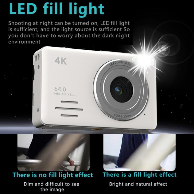 Anytek S7 4K HD Digital Camera Self-Timer Travel Camera Student Kids Card Camera(Black) - free shipping - PMC Jewellery - Order now!