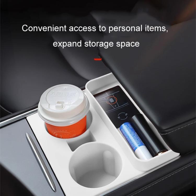 For Tesla 21-23 Model 3/Y Central Control Integrated Silicone Storage Cup Holder(Black)