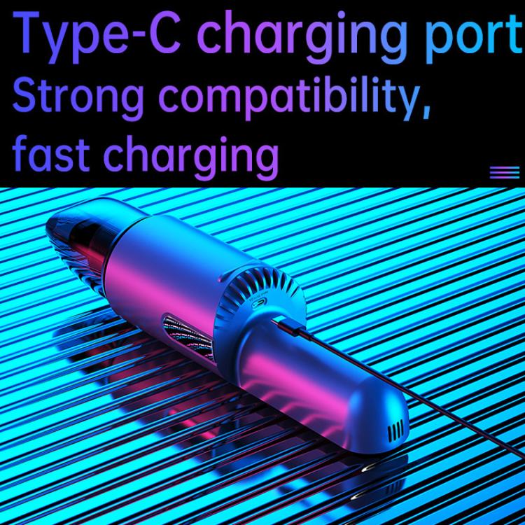 V8 Car Mini Portable Powerful Suction LED Flashing Warning Light Outdoor Lighting Vacuum Cleaner - Vacuum Cleaner by PMC Jewellery | Online Shopping South Africa | PMC Jewellery | Buy Now Pay Later Mobicred