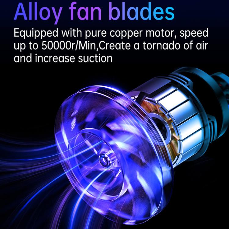 V8 Car Mini Portable Powerful Suction LED Flashing Warning Light Outdoor Lighting Vacuum Cleaner - Vacuum Cleaner by PMC Jewellery | Online Shopping South Africa | PMC Jewellery | Buy Now Pay Later Mobicred