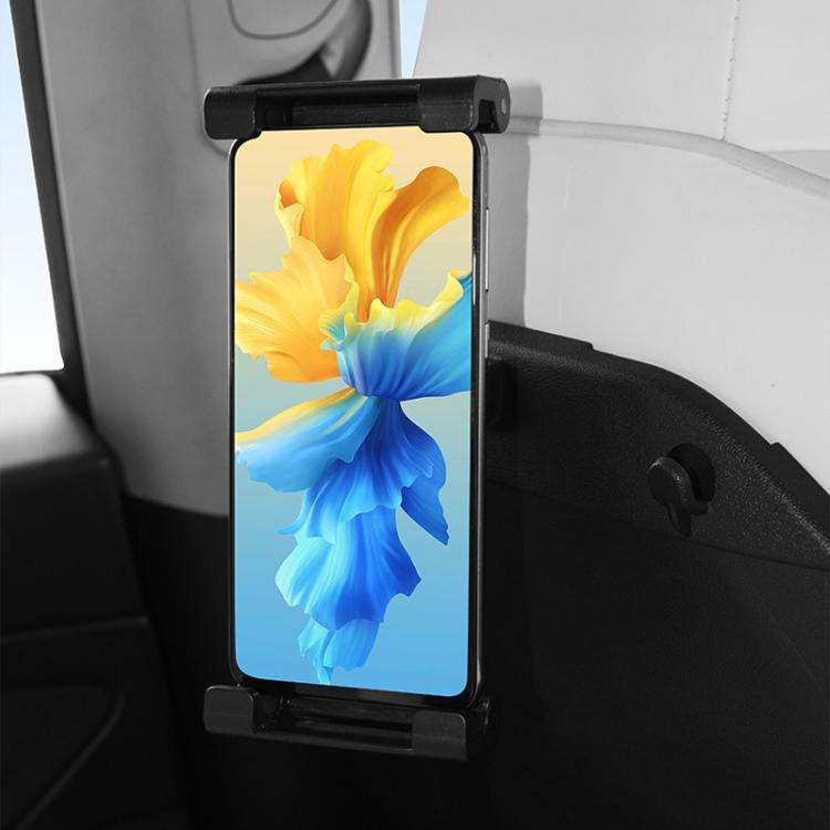 For Tesla 2024 Model 3/Y/S Car Seat Back Mobile Phone Holder(Black)
