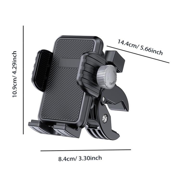 Bicycle Motorcycle Shock Absorption Mobile Phone Holder Gravity Navigation Mount(Black) - Holders by PMC Jewellery | Online Shopping South Africa | PMC Jewellery | Buy Now Pay Later Mobicred