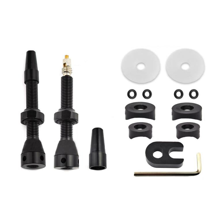 Mountain Road Bike Tubeless French Vacuum Valve, Color: 44mm Black A