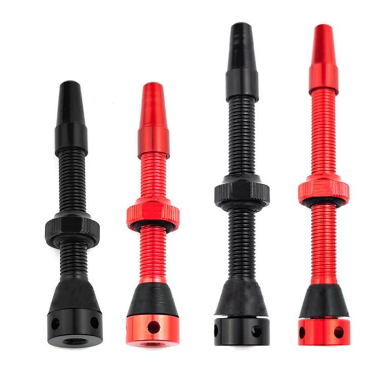 Mountain Road Bike Tubeless French Vacuum Valve, Color: 60mm Red A - free shipping - PMC Jewellery - Order now!