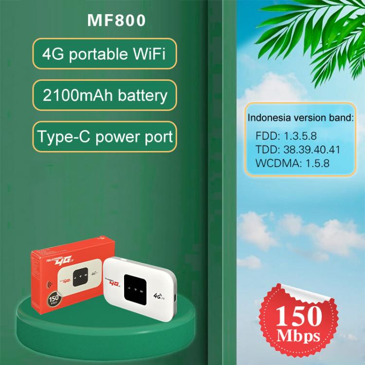 MF800 4G Mobile WiFi Portable SIM Card Router(Indonesia Version) - 4G Mobile Wifi by PMC Jewellery | Online Shopping South Africa | PMC Jewellery | Buy Now Pay Later Mobicred