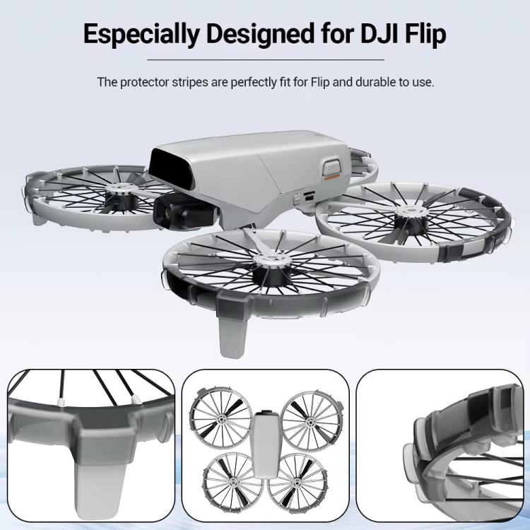 For DJI Flip CYNOVA FL-FZT-CY Paddle Impact Protectors(Translucent Black) - free shipping - PMC Jewellery - Order now!
