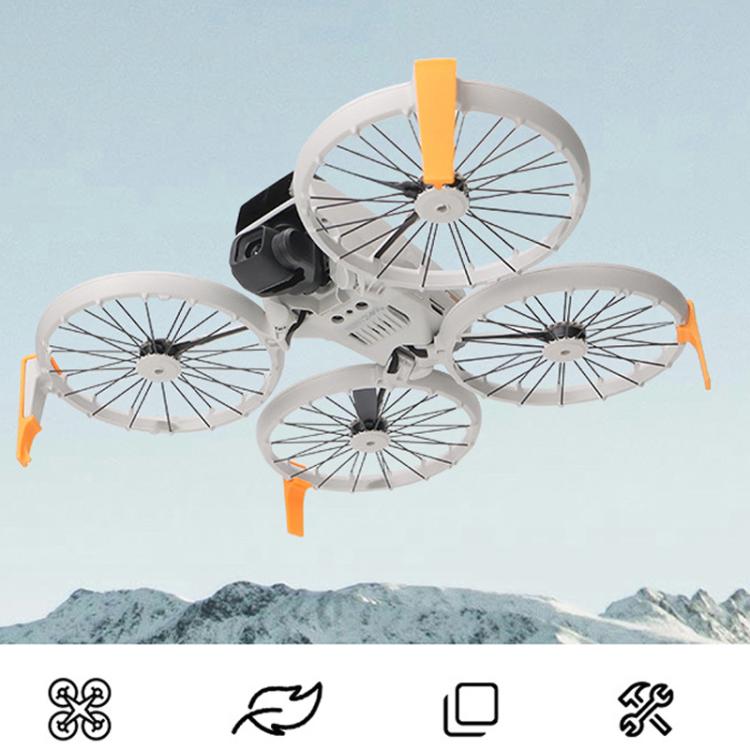 For DJI Flip CQT 4 In 1 Drone Folding Booster Stand Scratch and Wear Resistant Landing Protective Bracket(Black)