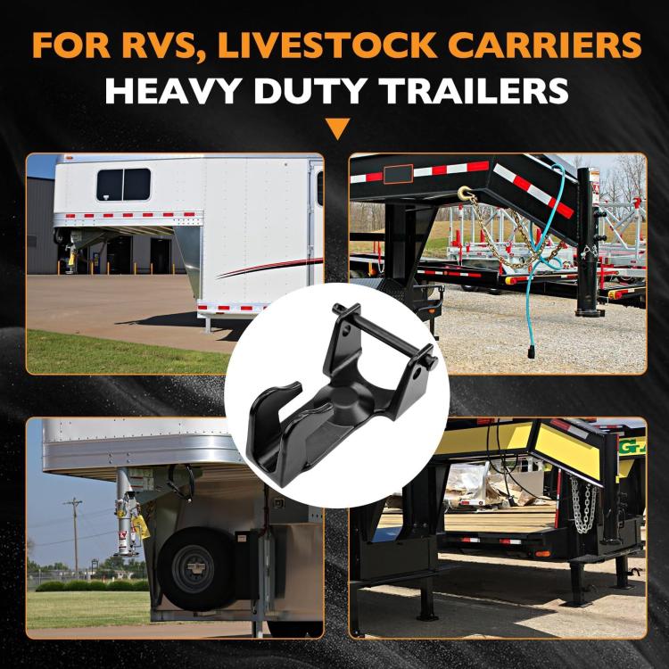 Coupler Gooseneck Hitch Trailer Lock For Heavy Trailer Transporter RV, Color: Silver Without Lock - Towing Bars by PMc TechLife | Online Shopping South Africa | PMc TechLife | Buy Now Pay Later Mobicred