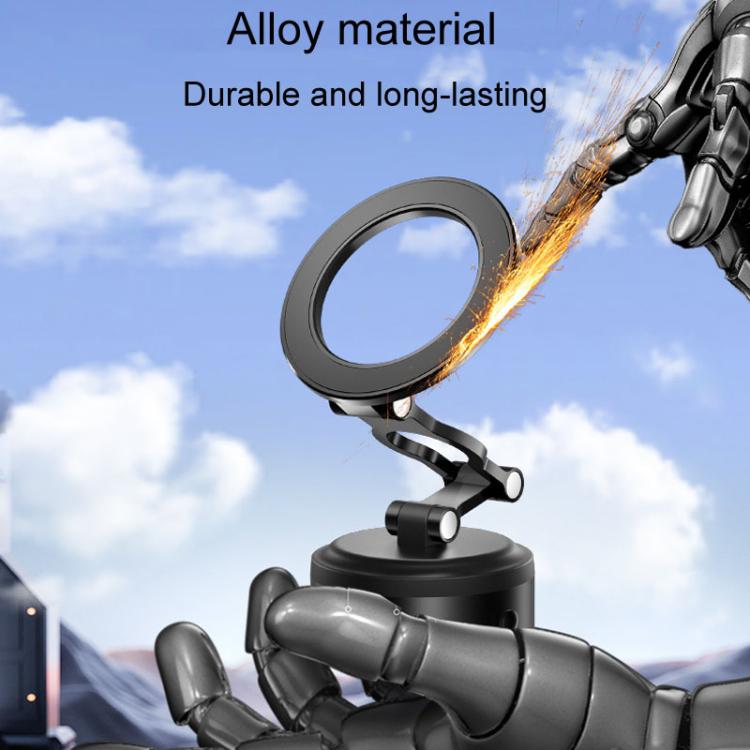 D23-2 Vehicle Vacuum Adsorption Mobile Phone Holder Folding Magnetic Dashboard Navigation Holder(Silver) - Universal Car Holders by PMc TechLife | Online Shopping South Africa | PMc TechLife | Buy Now Pay Later Mobicred