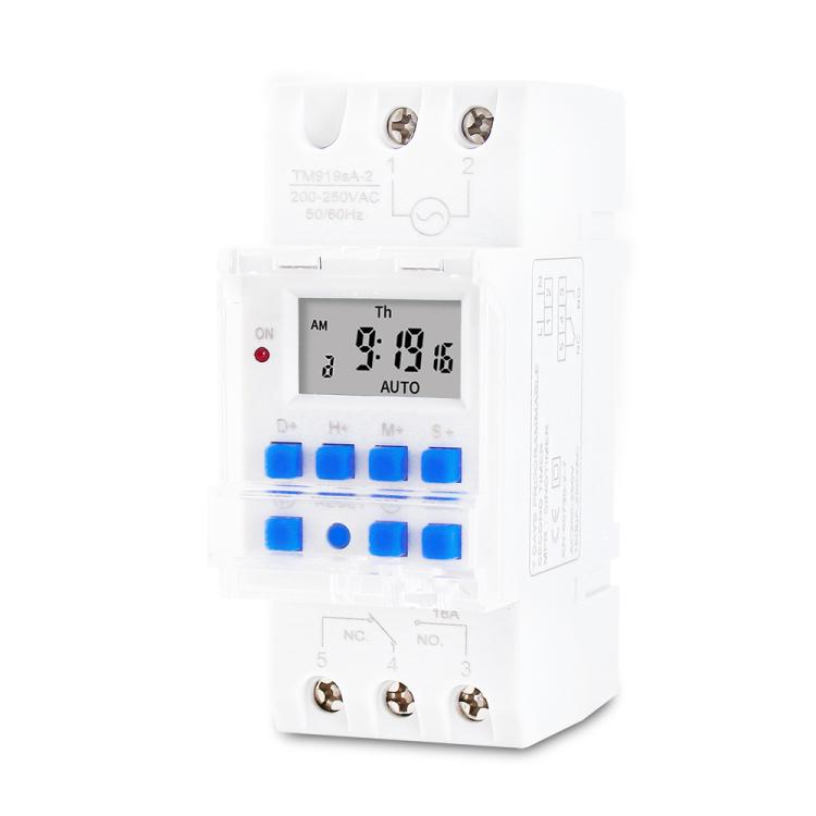 SINOTIMER TM919sA-1 110VAC 16A 1 Second Interval Programmable Digital Timer Switch 7 Days Auto ON OFF Din Rail Mounted
