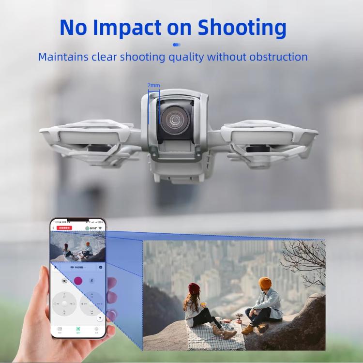 For DJI Neo BRDRC Metal Bumper Crash Bar Drone Gimbal Lens Protection Bracket Accessories(Silver)