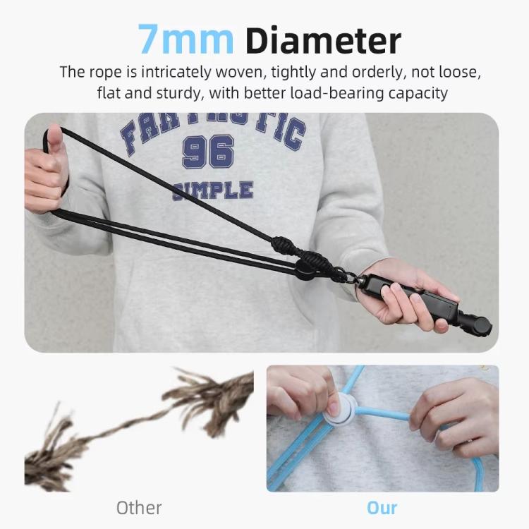 BRDRC Sport Camera Lanyard With 1/4 Inch Screw Anti-Lost Crossbody Lanyard(Pink Rope White Knot)