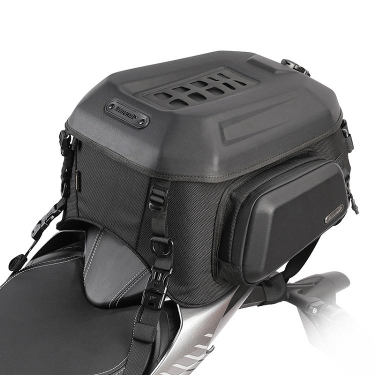Rhinowalk MT2335 23L-35L Expandable Large-capacity EVA Hard Shell Motorcycle Tail Bag(Carbon Fiber)