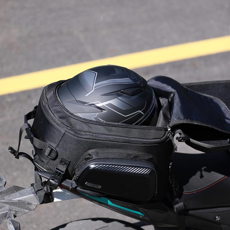 Rhinowalk MT2335 23L-35L Expandable Large-capacity EVA Hard Shell Motorcycle Tail Bag(Carbon Fiber) - free shipping - PMC Jewellery - Order now!