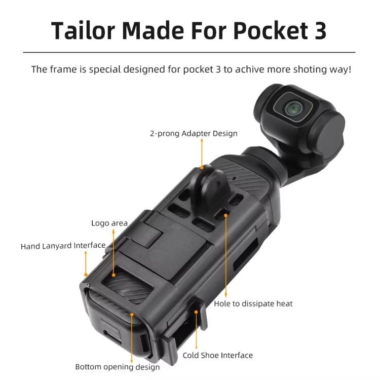6pcs /Set For DJI Osmo Pocket 3 Flymile Magnetic Bracket Fixed Base Back Clip Adapter Bezel Accessories - free shipping - PMC Jewellery - Order now!