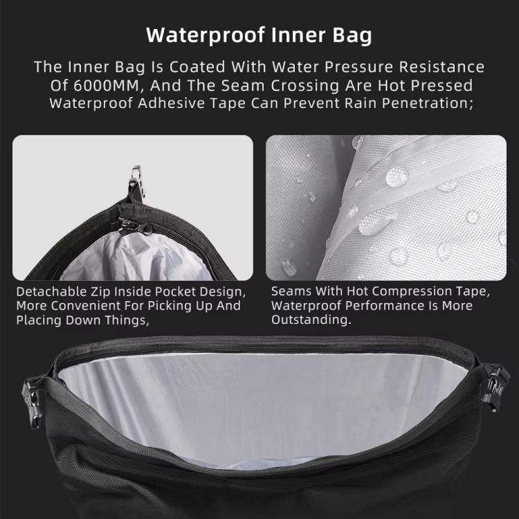 Rhinowalk MTR2050 25L-32L Expandable Large Capacity Quick-release Motorcycle Side Bag(Black) - free shipping - PMC Jewellery - Order now!