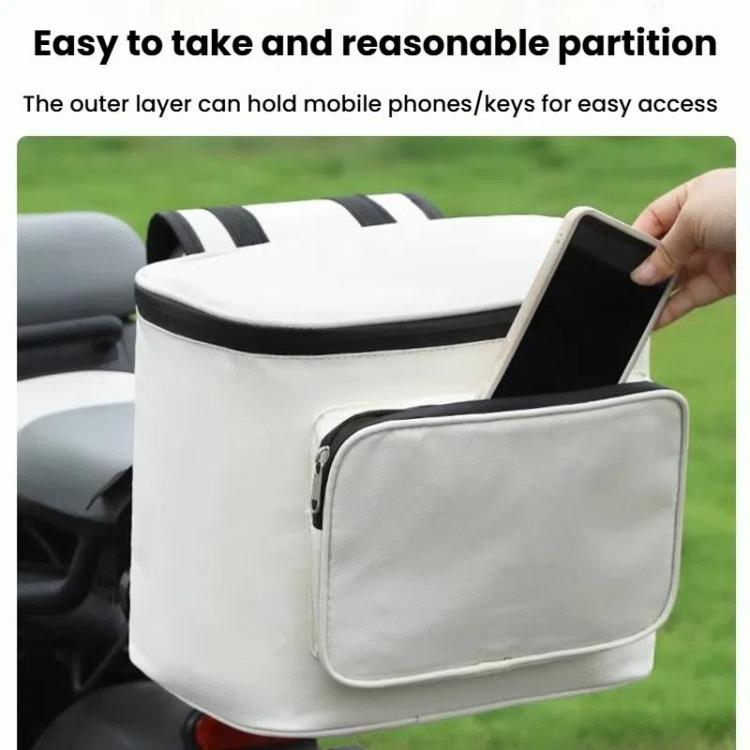 Electrical Motorcycle Water-resistant Rear Backrest Hanging Bag Large Capacity Helmet Storage Bag(Black)