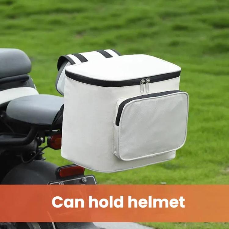 Electrical Motorcycle Water-resistant Rear Backrest Hanging Bag Large Capacity Helmet Storage Bag(Black)