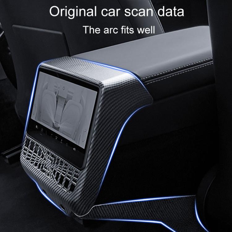For Tesla New Model 3 / Y Car Rear Air Conditioning Vent Protection Frame, Style: Glossy Carbon Pattern - Car Interior Mouldings by PMc TechLife | Online Shopping South Africa | PMc TechLife | Buy Now Pay Later Mobicred