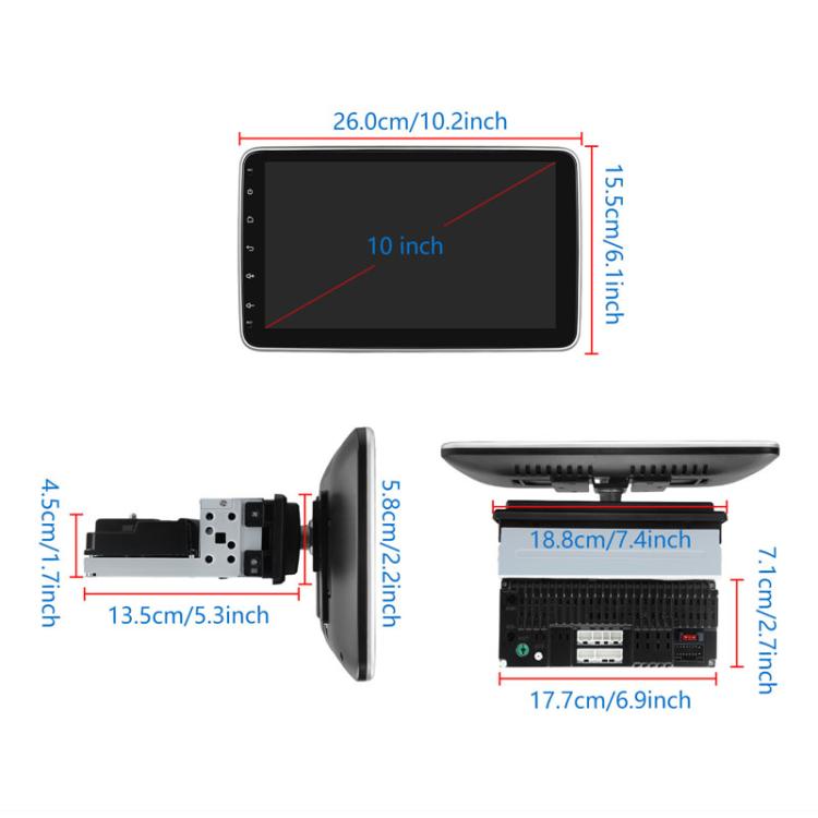 4+64G 10 Inch Android 13.0 Universal Player Car Reversing Center Control Integrated Machine(Standard) - Car MP3 & MP4 & MP5 by PMC Jewellery | Online Shopping South Africa | PMC Jewellery | Buy Now Pay Later Mobicred
