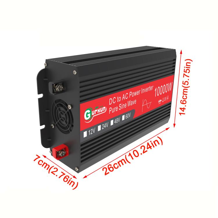Gurxun 1500W Dual USB Fast Charger Dual Digital Display Pure Sine Wave Inverter, Spec: EU Plug 12V To 220V - free shipping - PMC Jewellery - Order now!