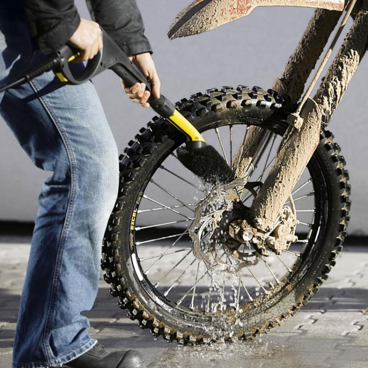 For Karcher K2 / K3 / K4 / K5 / K6 / K7 High Pressure Car Washer Wheel Rim Washing Brush(Yellow) - Car Washer & Accessories by PMC TechLife | Online Shopping South Africa | PMC TechLife | Buy Now Pay Later Mobicred