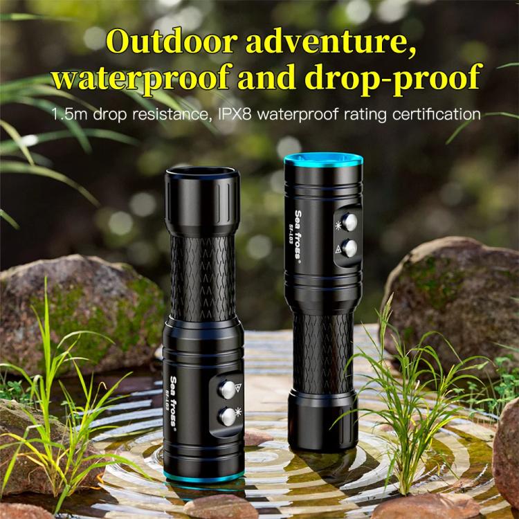 Sea Frogs SF-L03 100m/325FT IPX8 Underwater Video Light 1000 lm Diving Flashlight(Blue)