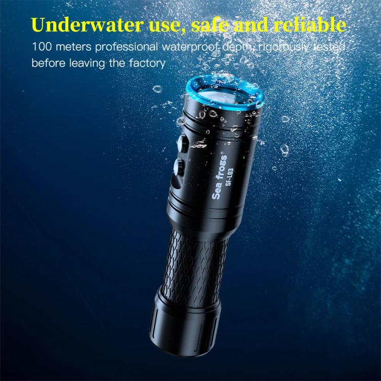 Sea Frogs SF-L03 100m/325FT IPX8 Underwater Video Light 1000 lm Diving Flashlight(Blue)