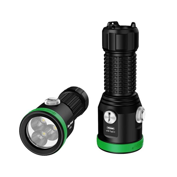 Sea Frogs SF-30 100m/325FT Underwater Video Light 3000 lm Diving Flashlight(Green)