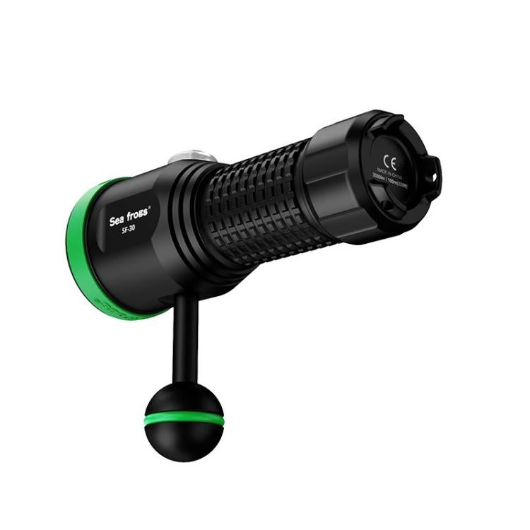 Sea Frogs SF-30 100m/325FT Underwater Video Light 3000 lm Diving Flashlight(Green)