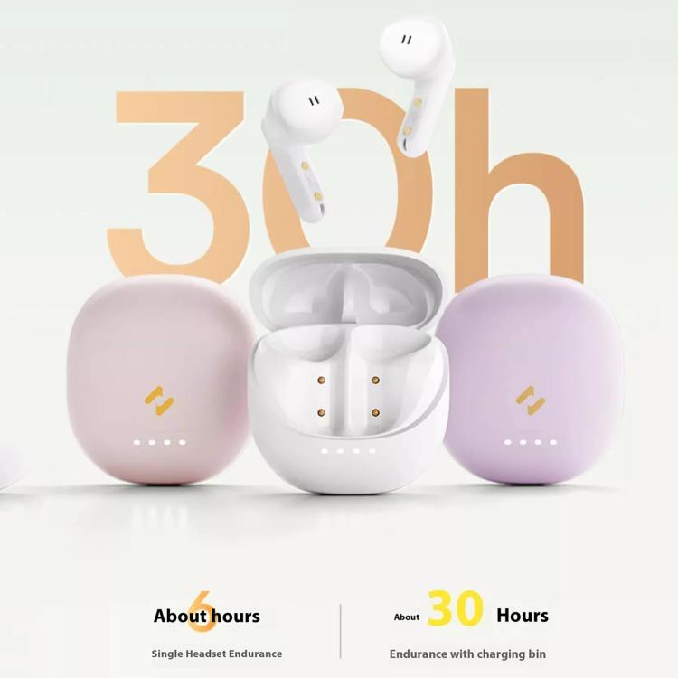 Havit E9 Semi-In-Ear ENC Noise Reduction Wireless Bluetooth Earphones, Color: Pink-Standard Edition - Bluetooth Earphone by Havit | Online Shopping South Africa | PMC Jewellery | Buy Now Pay Later Mobicred