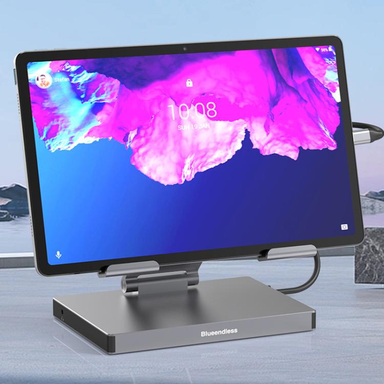 Blueendless 4K/60Hz Multifunctional Docking Station Tablet Holder, Spec: 10-in-1 Ethernet Port - free shipping - PMC Jewellery - Order now!